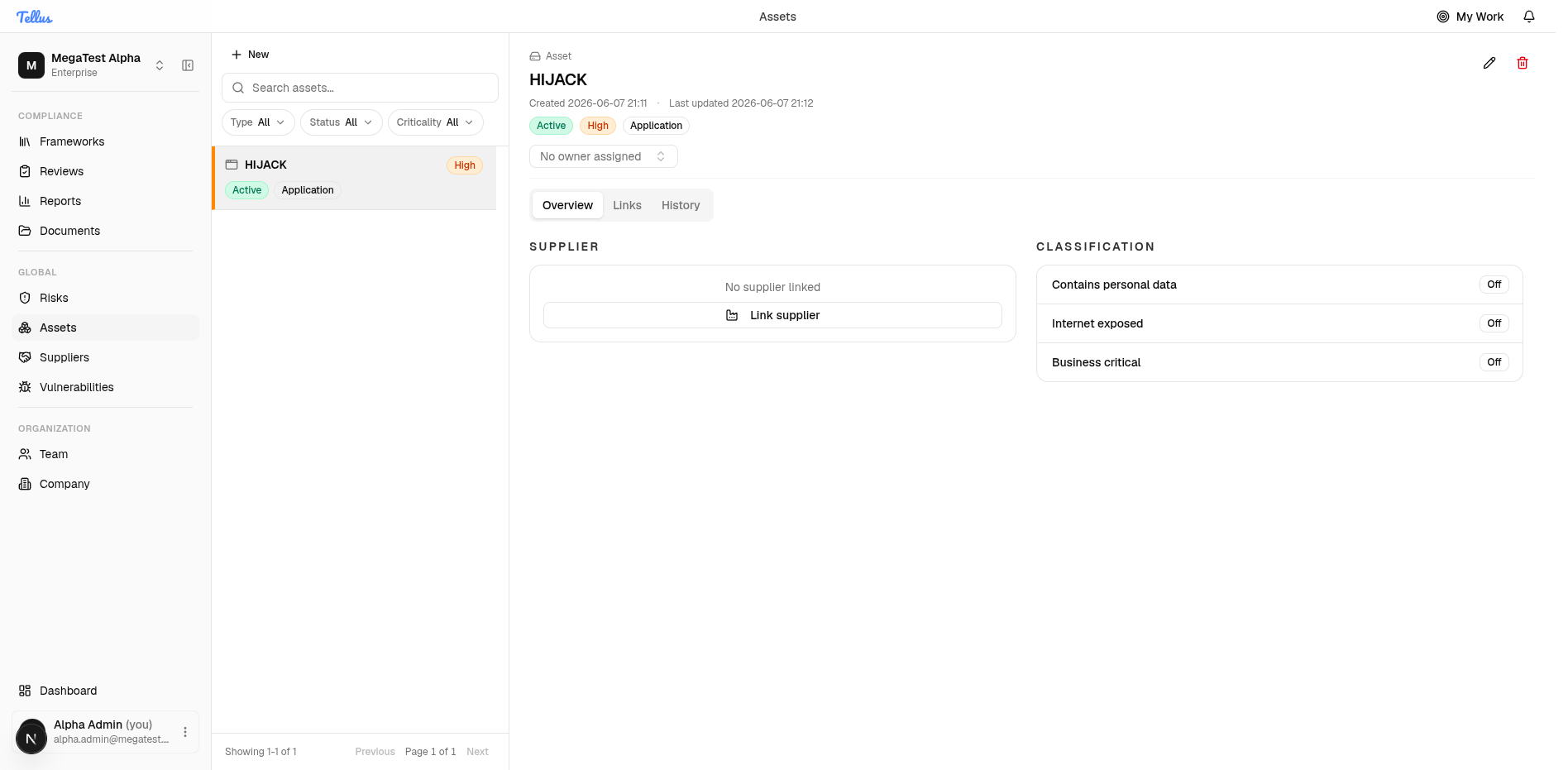 Assets — Open the asset register