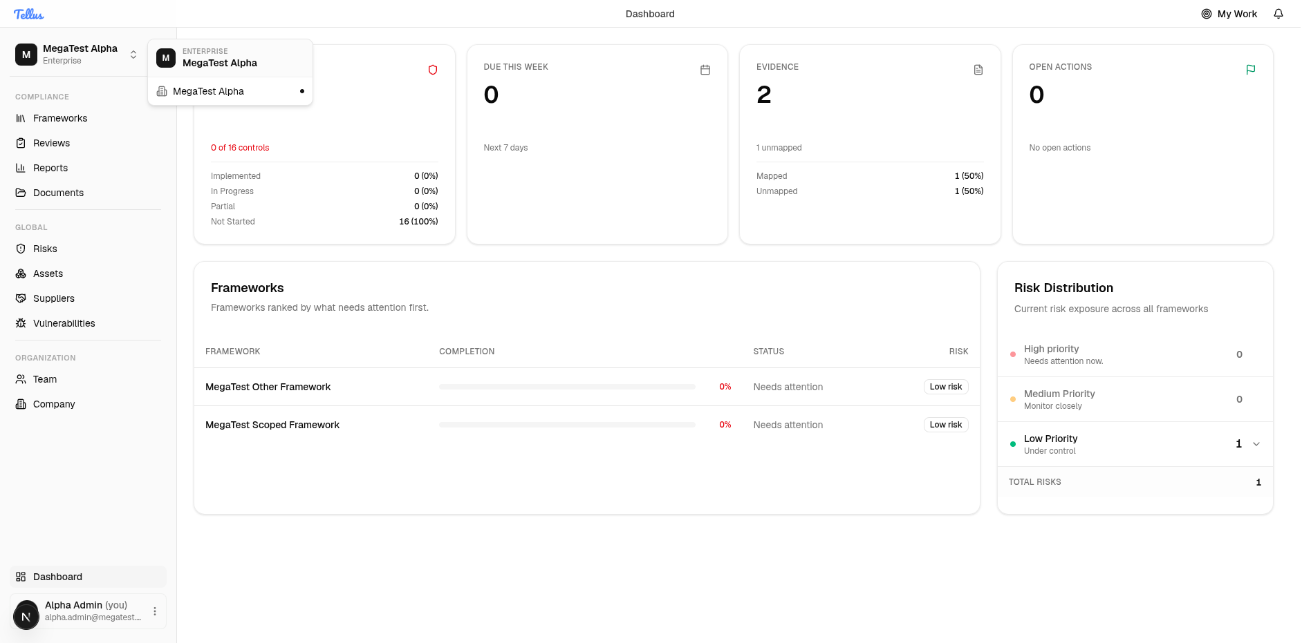 Getting Started — Switch or confirm your company