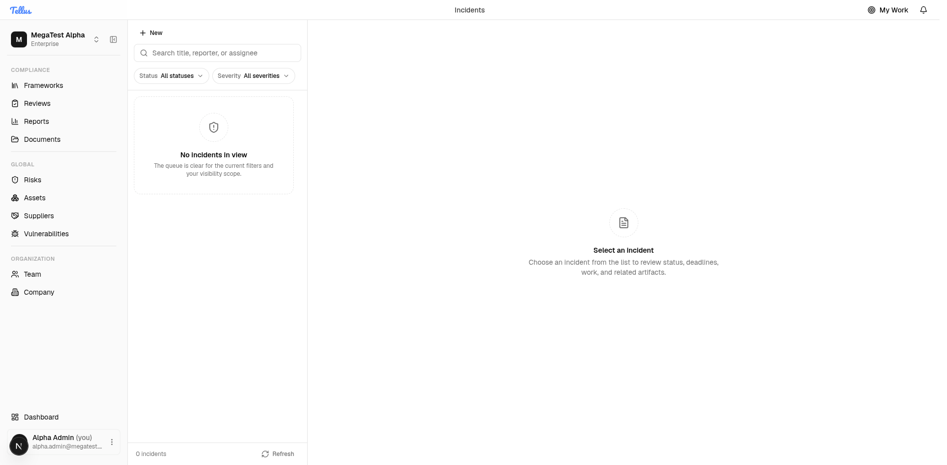 Incidents — Open the Incidents queue