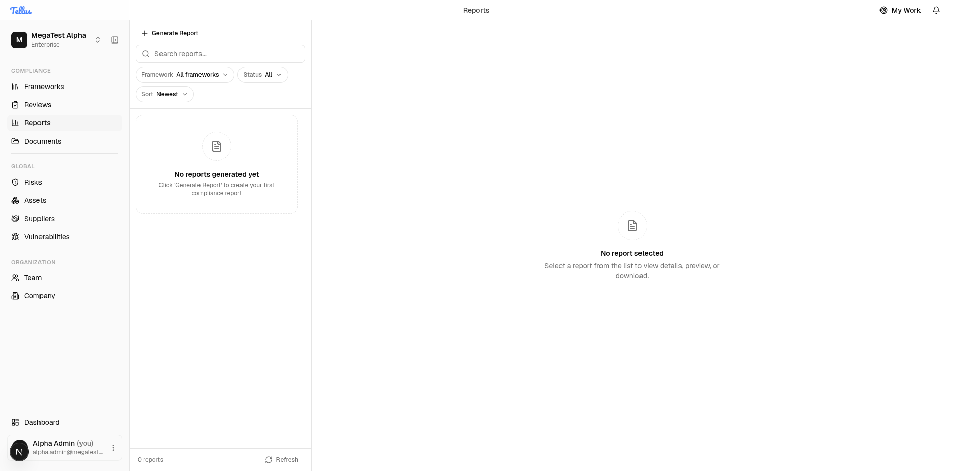 Reports — Open the Reports list